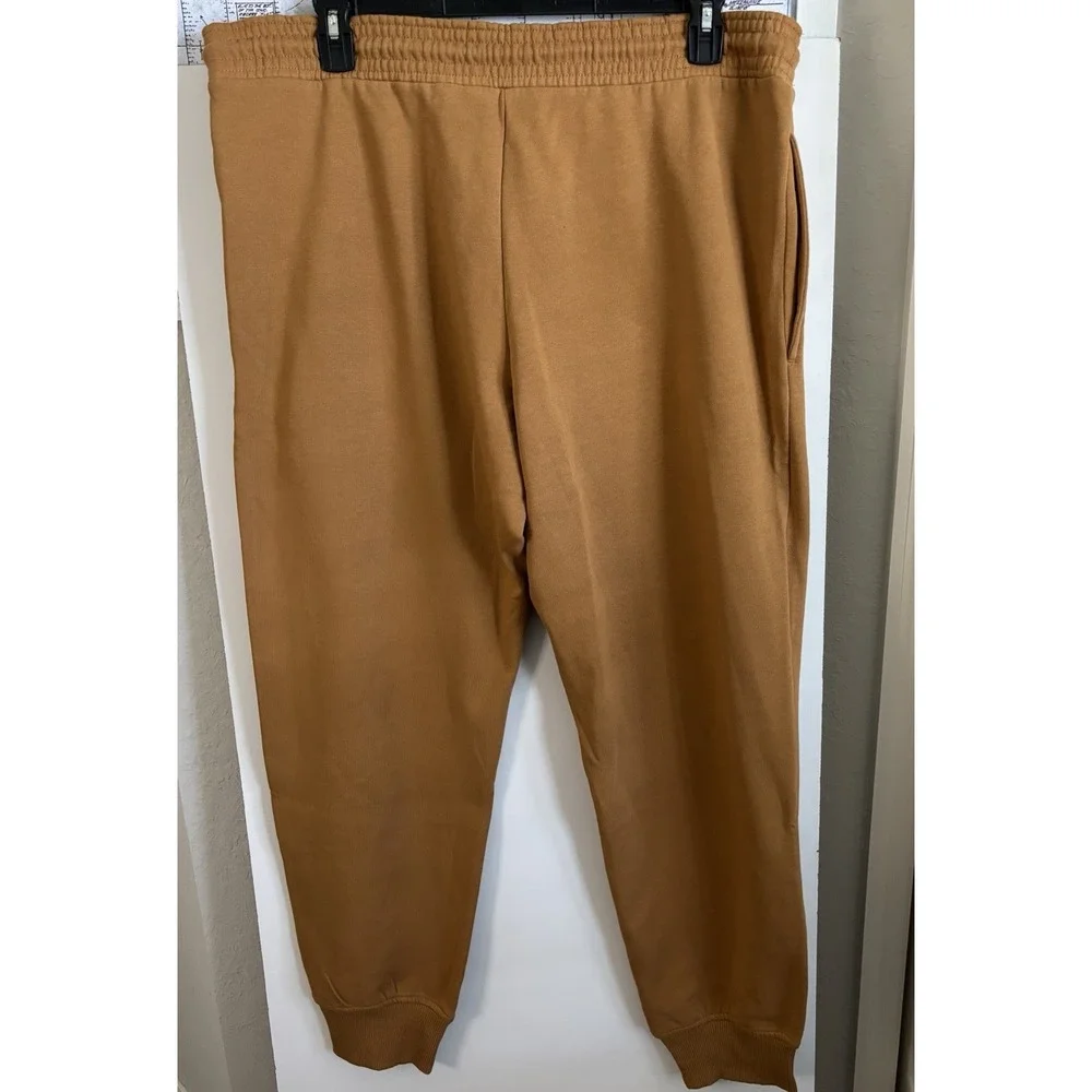 Mens Timberland Wheat Joggers Brown Graphic Logo Tan Sweatpants Size XXL